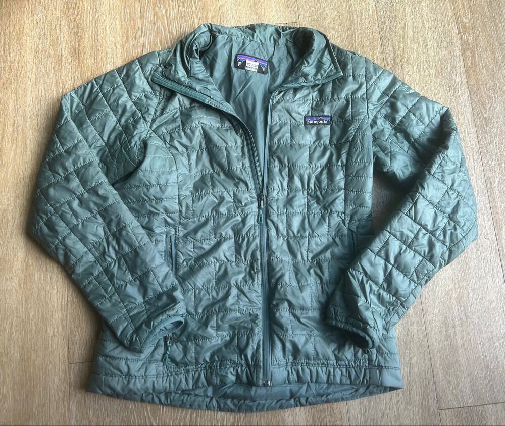 Patagonia Nano Puff Jacket lightweight Green Quilted Puffer Insulated Warm M